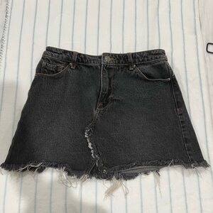 Forever 21 Charcoal Denim Skirt